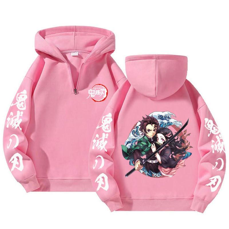 Unisex Anime Hoodie With Zipper Front Loose Fit Long Sleeve Sweatshirt Fall Casual Wear