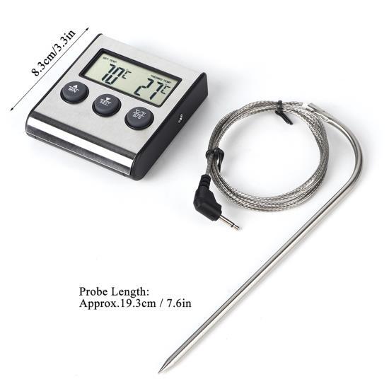 Цифровой кухонный термометр для барбекю, термометр для приготовления мяса на гриле с функцией таймера