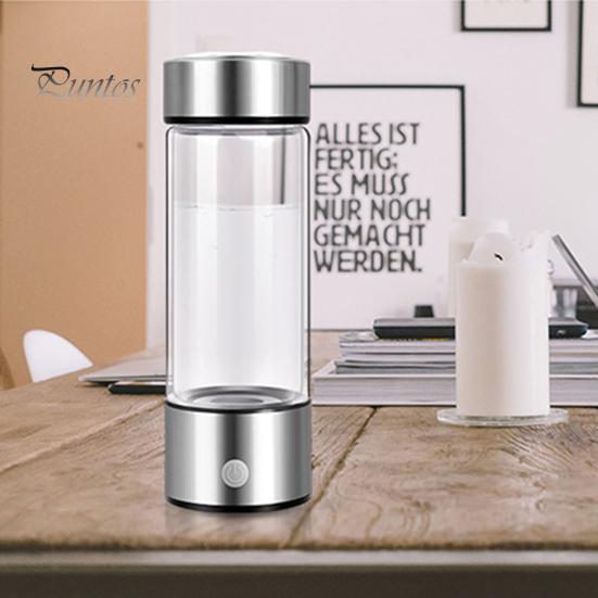 1 Set 420ML Hydrogen Water Bottle USB Charging Portable Hydrogen Water Generator for Home Office Travel