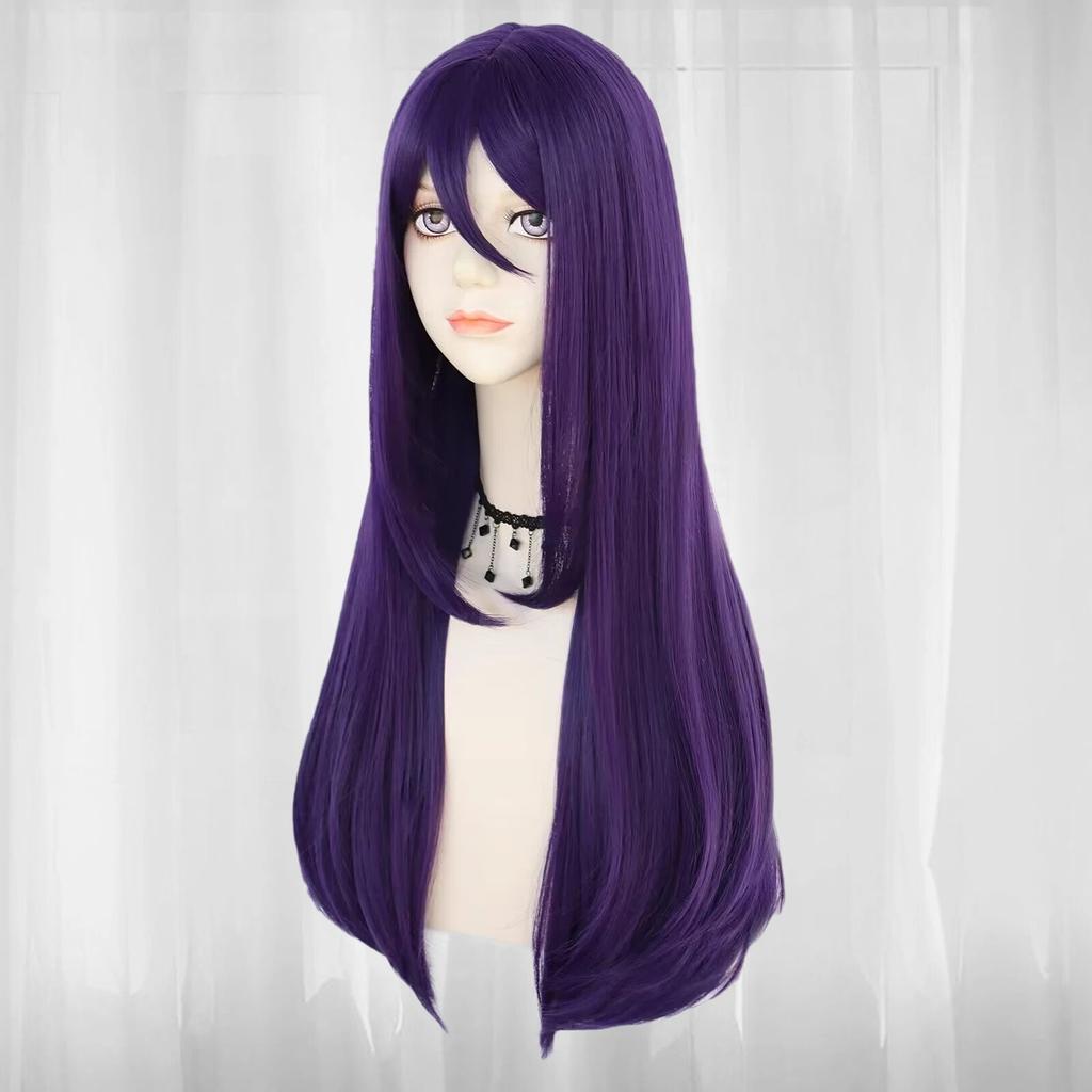 26-дюймовый длинный прямой фиолетовый парик Безумного Шляпника Юрия для косплея на Хэллоуин, Рождественскую школу, День благодарения