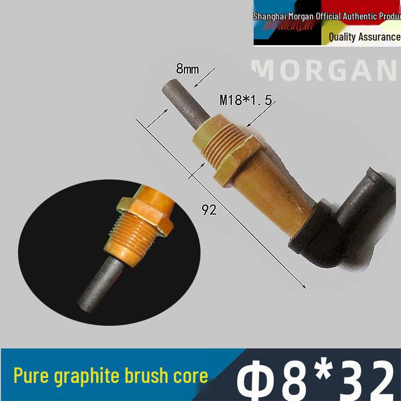 Cylindrical Clutch Carbon Brush Copper Round Screw Rod 6x38 8x30/40