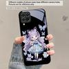 Q-версия Синяя Бабочка Для Samsung Galaxy A30 A31 A32 A33 A34 A35 A42 A30s A20 A25 A26 A51 A56 A54 A72 A73 70 Стеклянный Чехол для Телефона