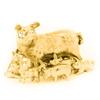 Pig Family 22ct Gold Plated British Animal Art Figure Collection
