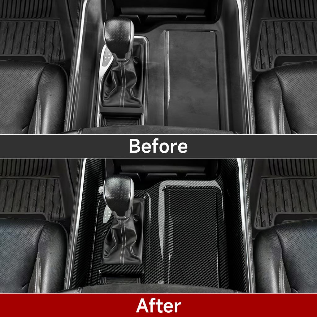 For Dodge RAM 1500 TRX 2019-2026 Car Center Gear Shift Panel Carbon Fiber Interior Sticker ABS Trim Accessories G9