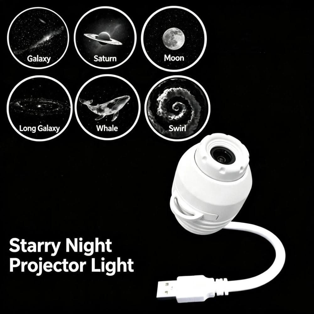 3/6Pcs Slides Night Light Stepless dimming Star Projector Mini Galaxy Projector Home