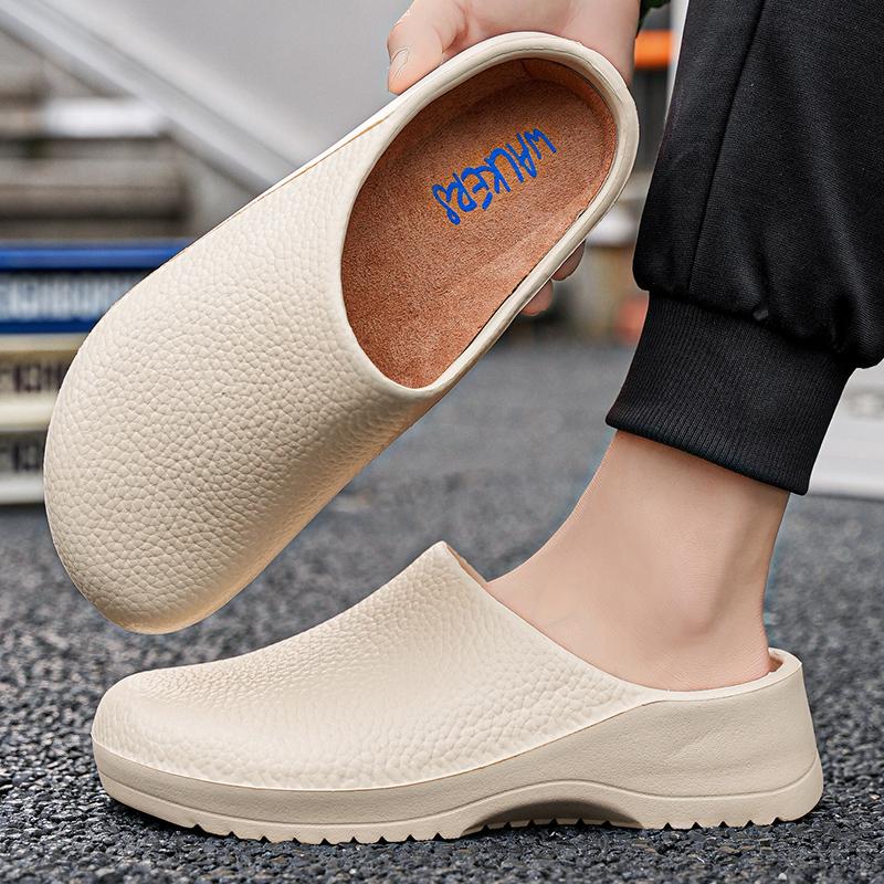Fashion Men White Chef Shoes Couples Garden Clogs Women Slippers Water Proof Comfortable Sandal For Pet Workers Outdoor Fishing Shoes