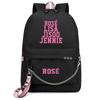 Stylish And Durable Blackpink-inspired Backpack For Students