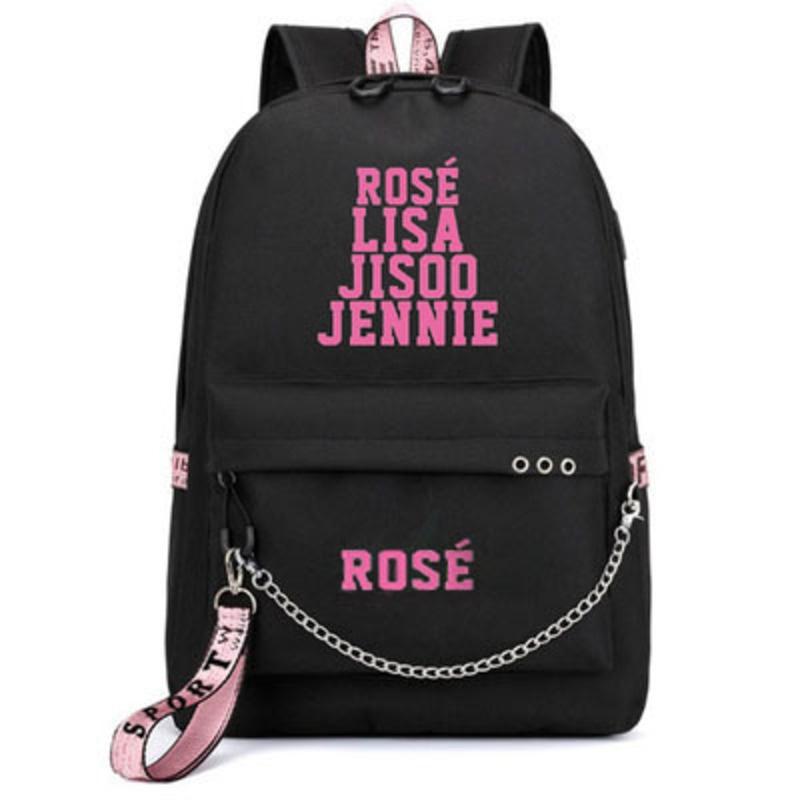 Stylish And Durable Blackpink-inspired Backpack For Students