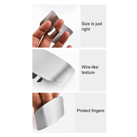 Защита пальцев из нержавеющей стали Регулируемая защита пальцев от порезов Защита для рук многоразового использования для нарезки овощей