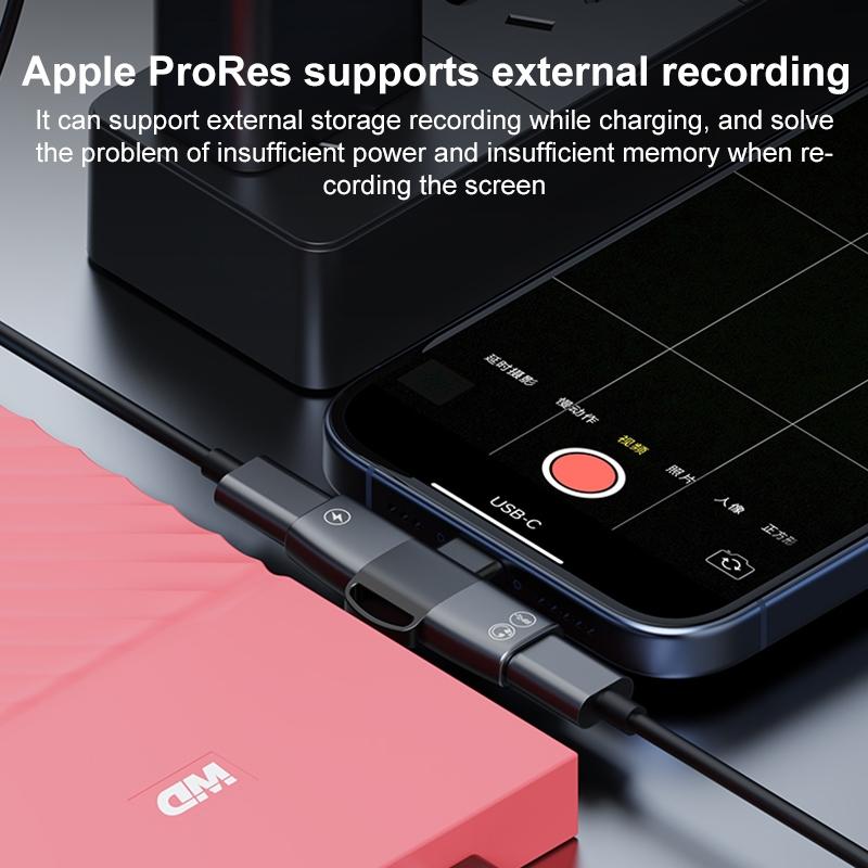 2 In 1 USB-C / Type-C To Dual USB-C / Type-C T-Type Audio Mobile Phone Charging Adapter