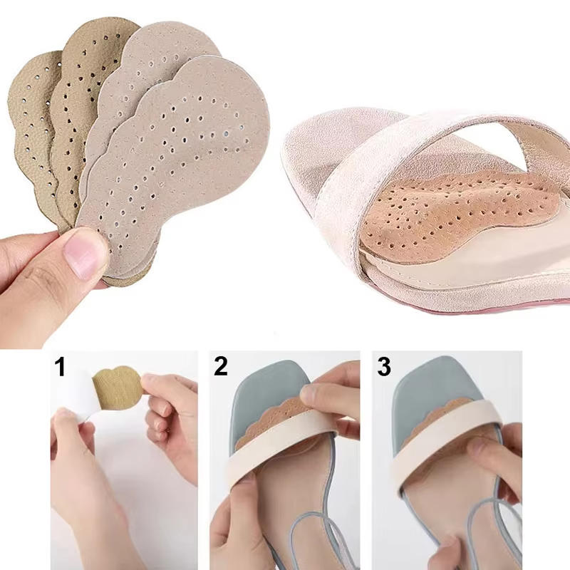2025 New Sandals Anti-slip Stickers Leather Forefoot Pad Women High Heels Pain Relief Insert Insoles Toe Cushion Foot Care Shoes
