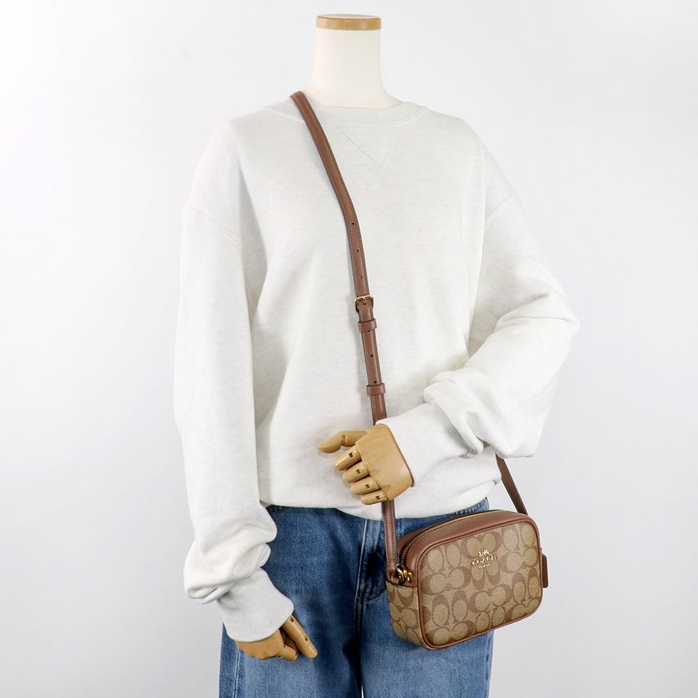 Сумка FCQ874 CQ874 Khaki x Saddle 2 Jamie Signature из ПВХ-кожи, мини-сумка для фотоаппарата, женская [Coach] (Рюкзак) [Продукт аутлета] [Бренд] [Товар]