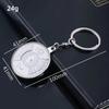 50 Years Perpetual Calendar Keyring Keychain Silver Alloy Key Ring Keyfob Decoration 8OU9