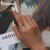 BAMOER романтические кольца на палец с открытыми руками для женщин, стерлинговое серебро 925 пробы, европейское простое регулируемое кольцо-защитник для девочек, ювелирное изделие, подарок