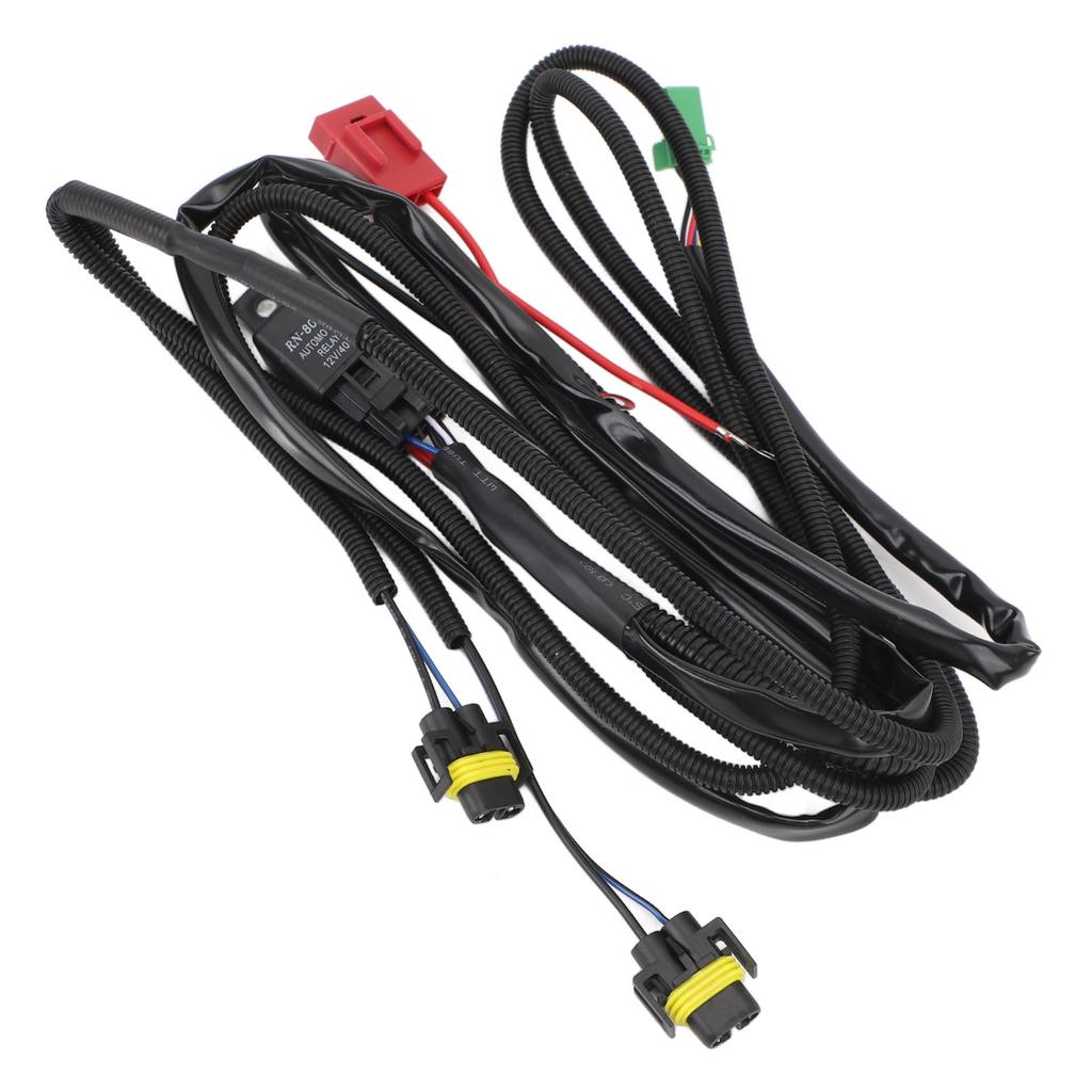 DC12V H11 LED Fog Light Relay Wiring Harness Indicator On Off Switch with 40A Relay for Qashqai J10 X‑Trail T31 Navara