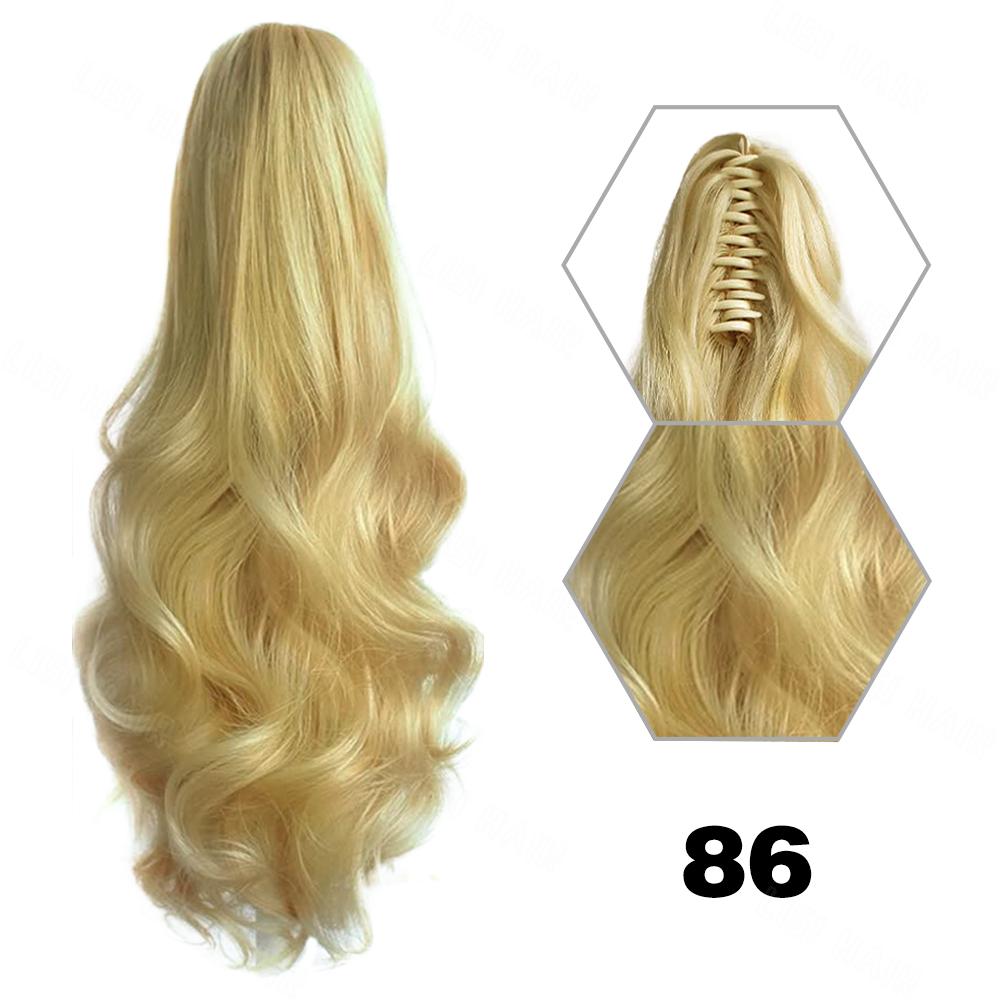 LISI HAIR Синтетический длинный коготь, волнистая волна, вьющийся хвостик, наращивание парика, мягкий шиньон для женской одежды