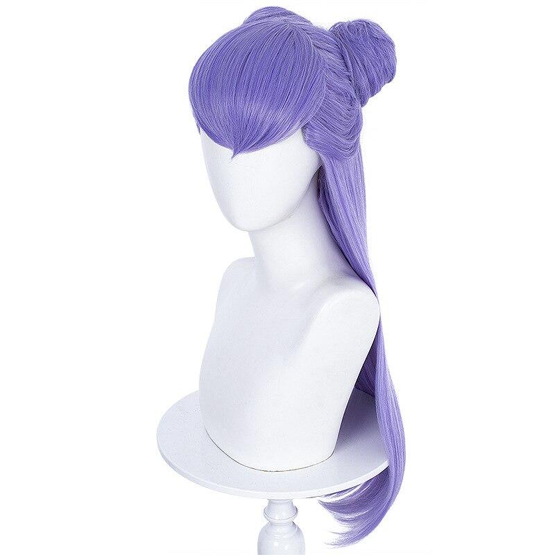 Аниме LOL KDA The Baddest Evelynn Светло-фиолетовый с пучком Длинные синтетические волосы Карнавал Хэллоуин Вечеринка Ролевые игры Косплей