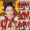 Princess New Year Bow Hairpins Ancient Style Girls Hanfu Headwear Hair Accessories