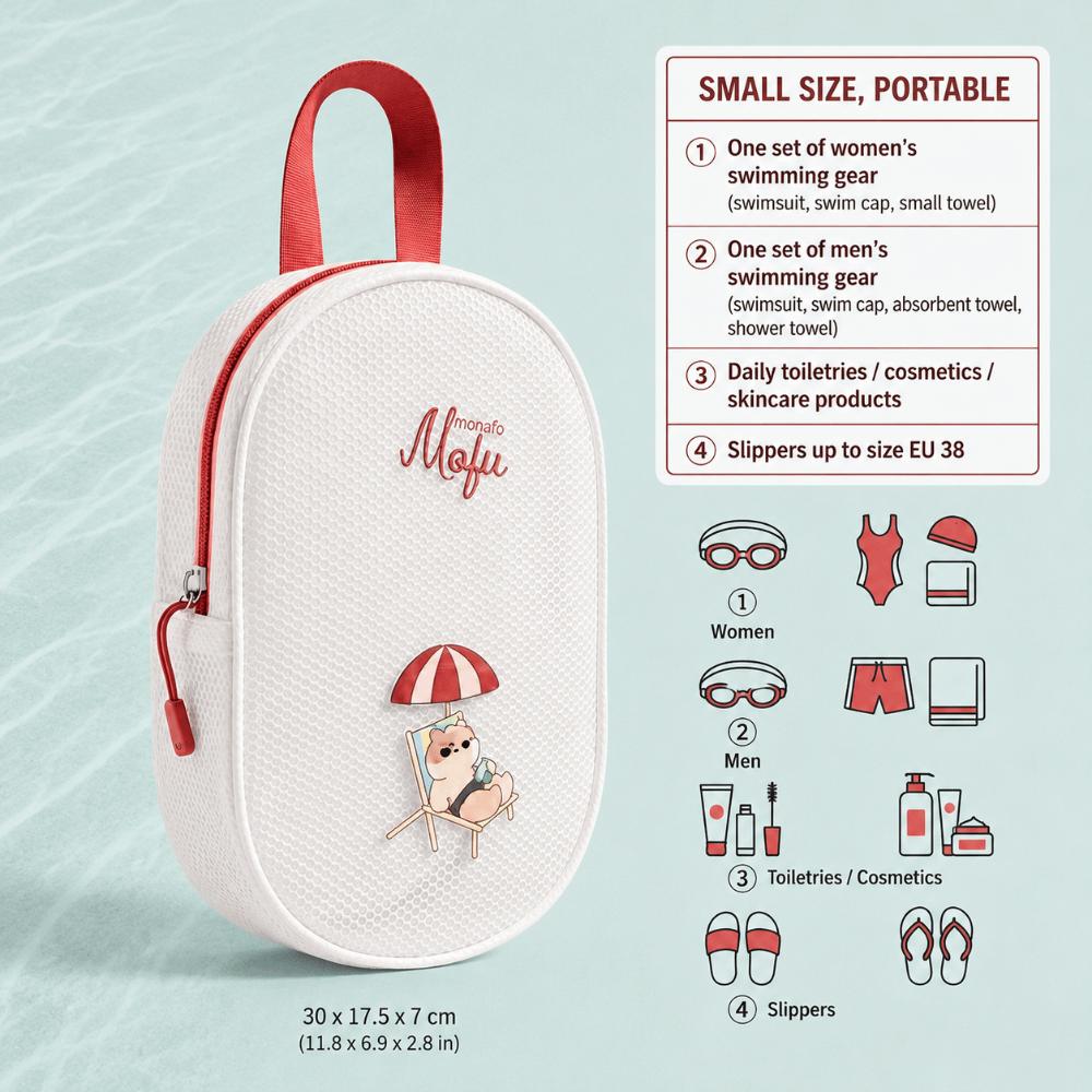 Waterproof Swimming Storage Bag Large Capacity Swim Gear Bag Portable Organizer Bag Pool Use