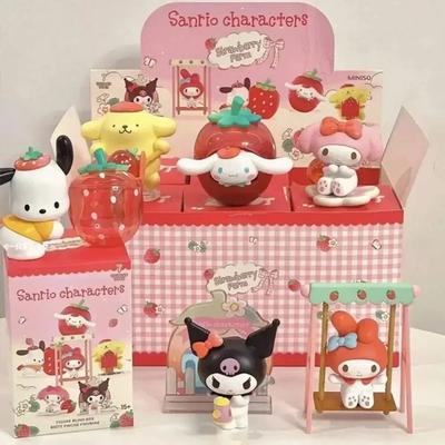 K Sanrio Персонажи Клубничное Поместье Серия Слепой Бокс Куроми Моя Мелоди Синнаморолл Персонаж Модель Пом Пом Пурин Кукла Подарок Игрушка