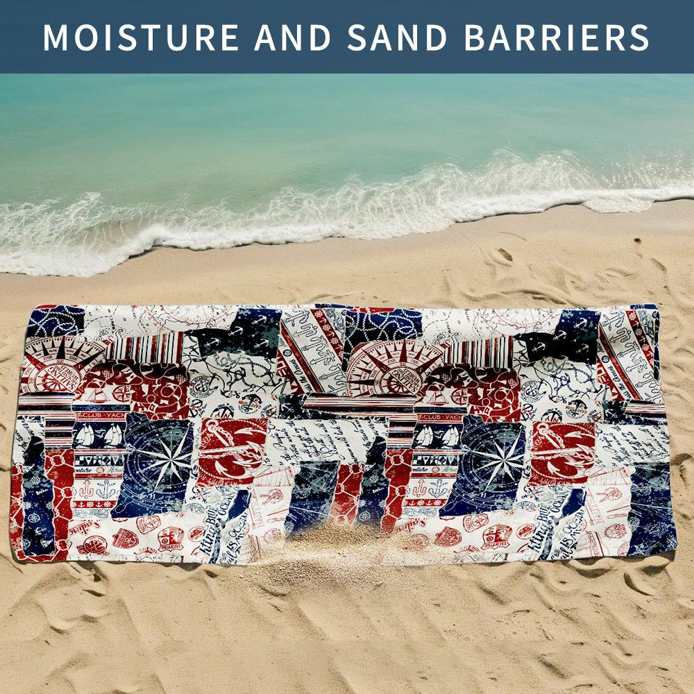 * Двустороннее бархатное пляжное полотенце платформа портативное быстросохнущее спортивное полотенце