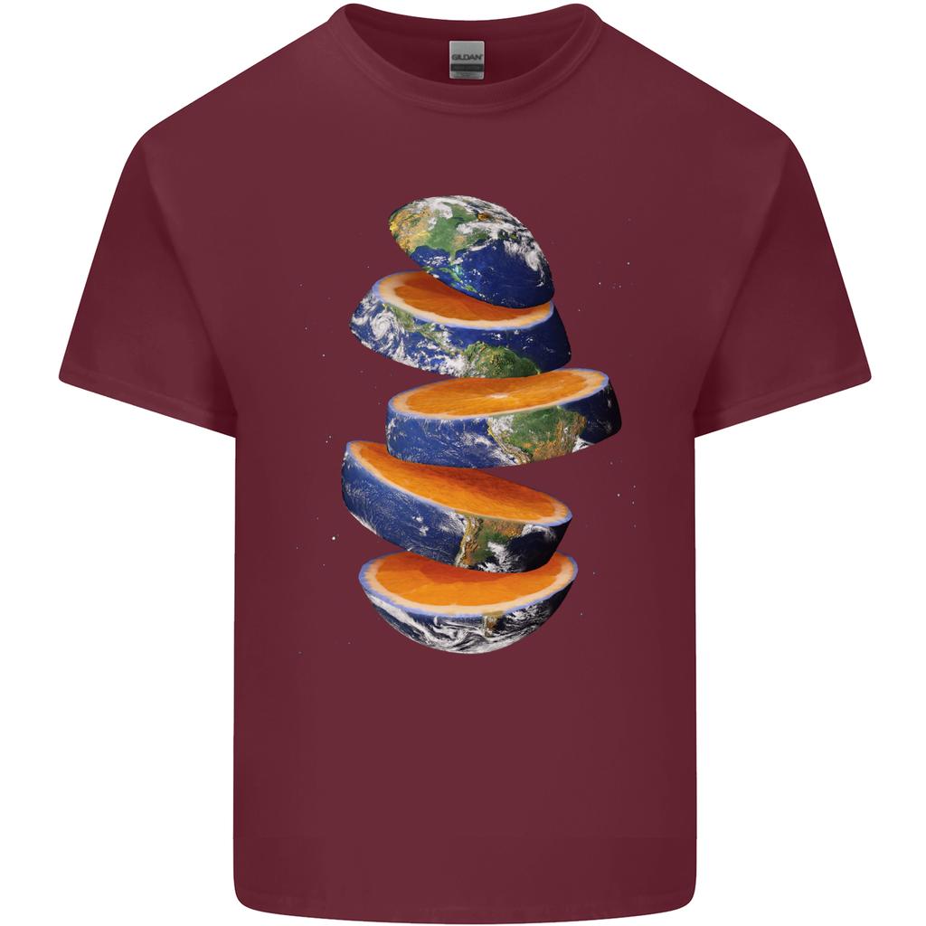 Our Orange Planet Earth Unisexs Light Cotton TShirt