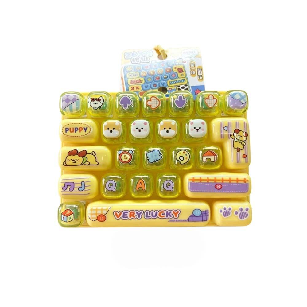 Transparent Dual-Tone Mini Keyboard Pendant Cute Design Keyboard Keychain Desktop Decoration