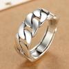 Custom Twist Chain Ring for Women - Adjustable, Trendy, High-End, Minimalist Design