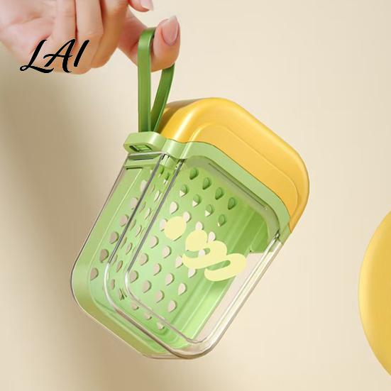 Compact Soap Container Box with Sealed Closure Quick-Lock Lid Draining Tray Double Quick-lock Lid Layer Design Lightweight Container for