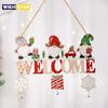 Gnome Santa Claus Wooden Hanging Ornaments 2024 Merry Christmas Decorations for Home Door Xmas Tree Pendants Navidad New Year