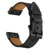 For Garmin Fenix 8 47mm/E 47mm Leather Watch Band 22mm Stitching Line Design Wrist Strap