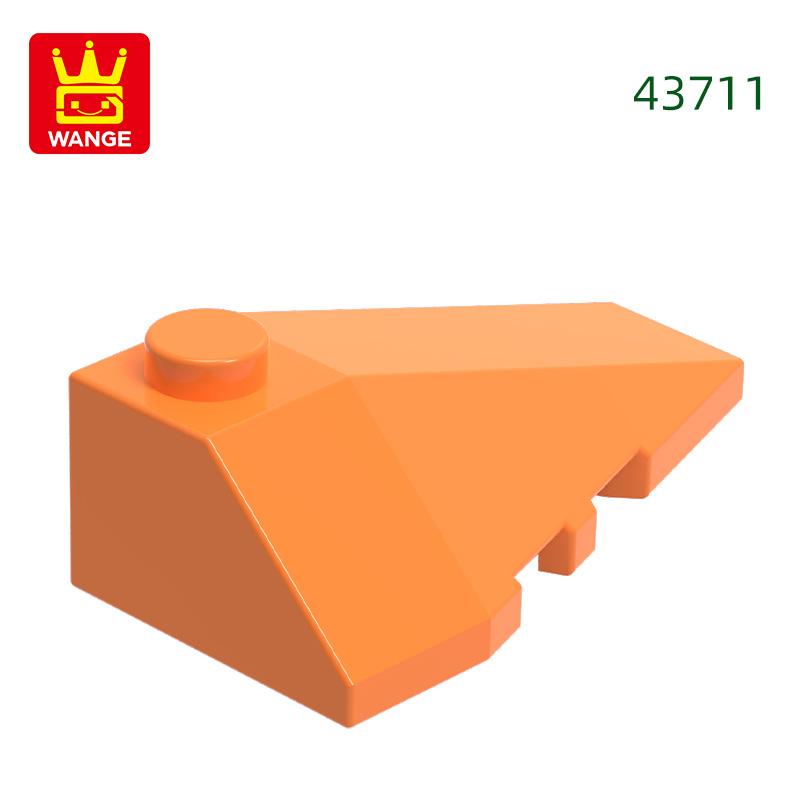 Нетоксичные 74 шт./лот 43711 Правый скошенный клин 4x3 Тройные строительные блоки Аксессуары для Moc Совместимы с Bricks Детские игрушки Подарок Bo