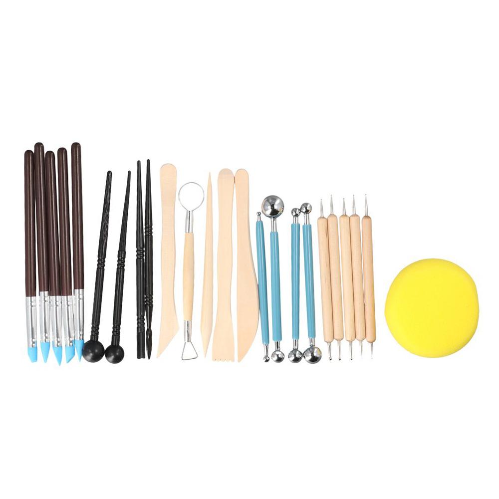 Дерево, синий, коричневый, желтый, черный Инструменты из полимерной глины Набор для лепки Аксессуары