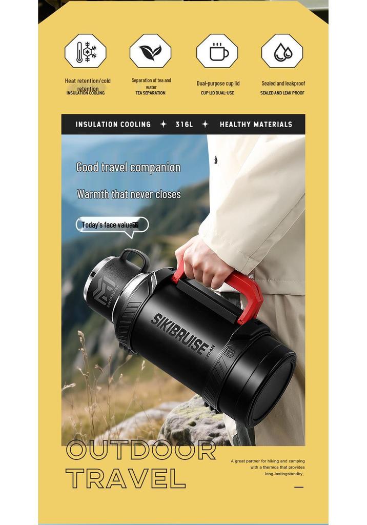 Large Capacity Stainless Steel Insulated Thermos Flask for Outdoor Travel