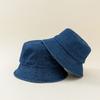 Kids Girls Boys Casual Washed Denim Wide Brim Beach Fishing Cap Bucket Hat Sun Hat Fisherman Cap