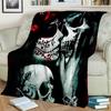 Horror Female Skull Dead Girl Gothic Blanket,Soft Throw Blanket for Home Bedroom Bed Sofa Picnic Travel Office Cover Blanket Kid