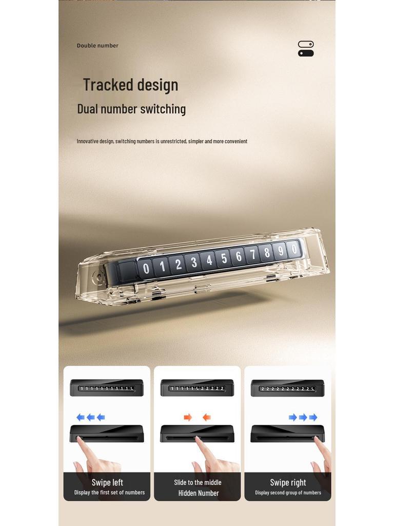 Luxgen Car Number Plate for Temporary Parking - Fits Big 7 MPV, 5 Rui, 3 U6/U5/U6 SUV Models