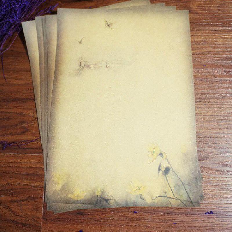 8Pcs Party Letter Paper Set Канцелярские принадлежности Школьный офисный блокнот для рисования Эскизный блокнот Канцелярские принадлежности