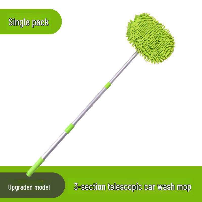 Выдвижная швабра для мытья автомобиля с мягкой щетиной — бережно относится к краске, в комплект входит инструмент для чистки автомобиля