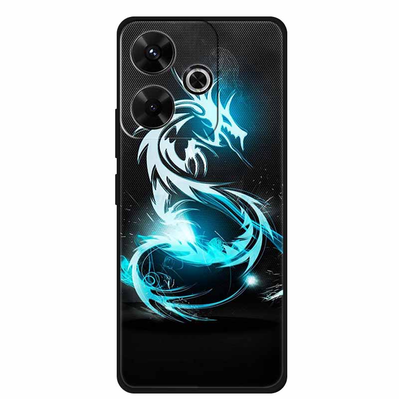 Чехол для телефона POCO M6 4G Задняя крышка Чехол M6Plus Черный Силиконовый Мягкий Coque Для Xiaomi Redmi 13 13x Poco M6 Plus Чехол M 6 Plus