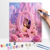 Disney Набор для рисования маслом «Красавица и Чудовище», набор для рисования, ручная работа, DIY, художественная картина, домашний декор стен, романтичная розовая цветочная рама