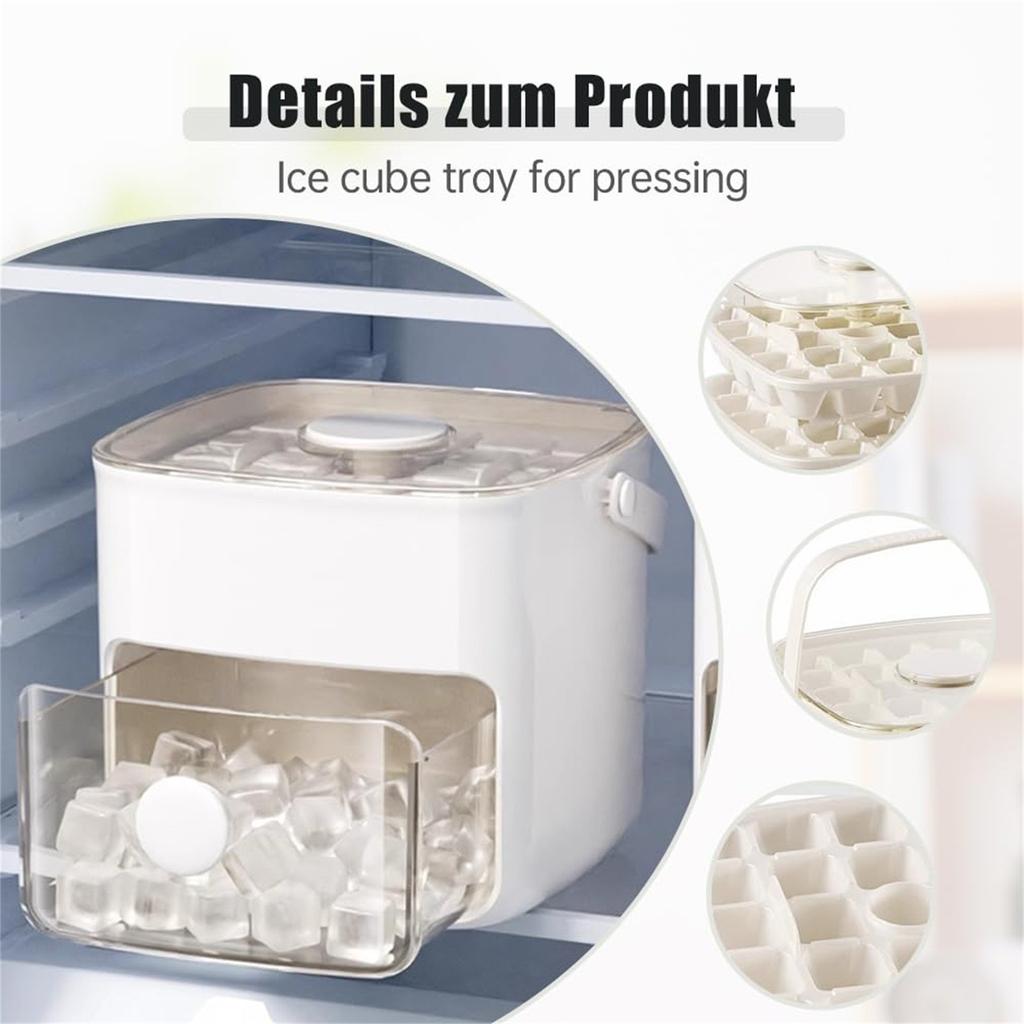 Нажмите на форму для льда с крышкой, формы для льда для морозильника, двухслойная форма для льда с крышкой на 48 шт.