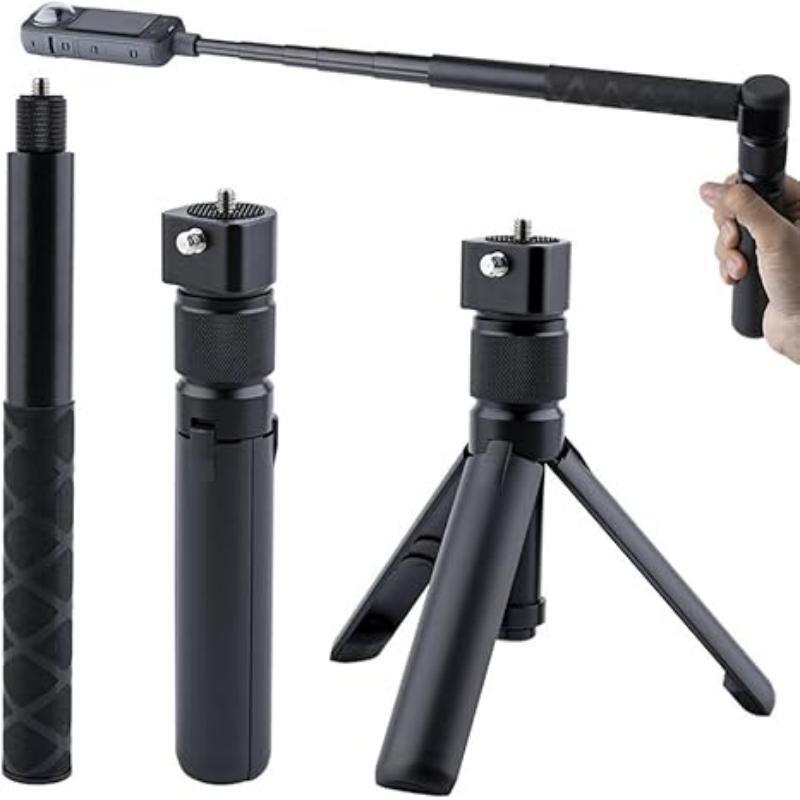 Rotary Handle Desktop Tripod Stand for Insta360 X5 X4 Air X3/ DJI Osmo 360 Camera Time Bundle Invisible 1.2m Selfie Stick 7