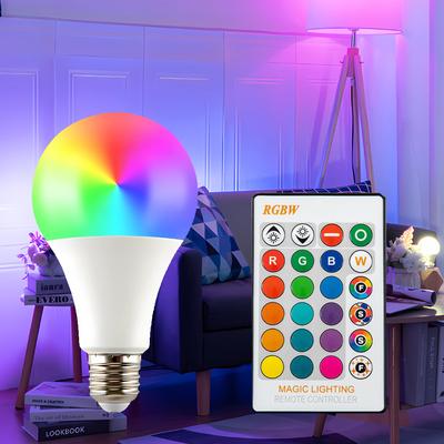 16 цветов RGB лампочка LED многоцветная лампочка цоколь E27 освещение диммируемая 24-кнопочный пульт дистанционного управления атмосфера неоновый свет