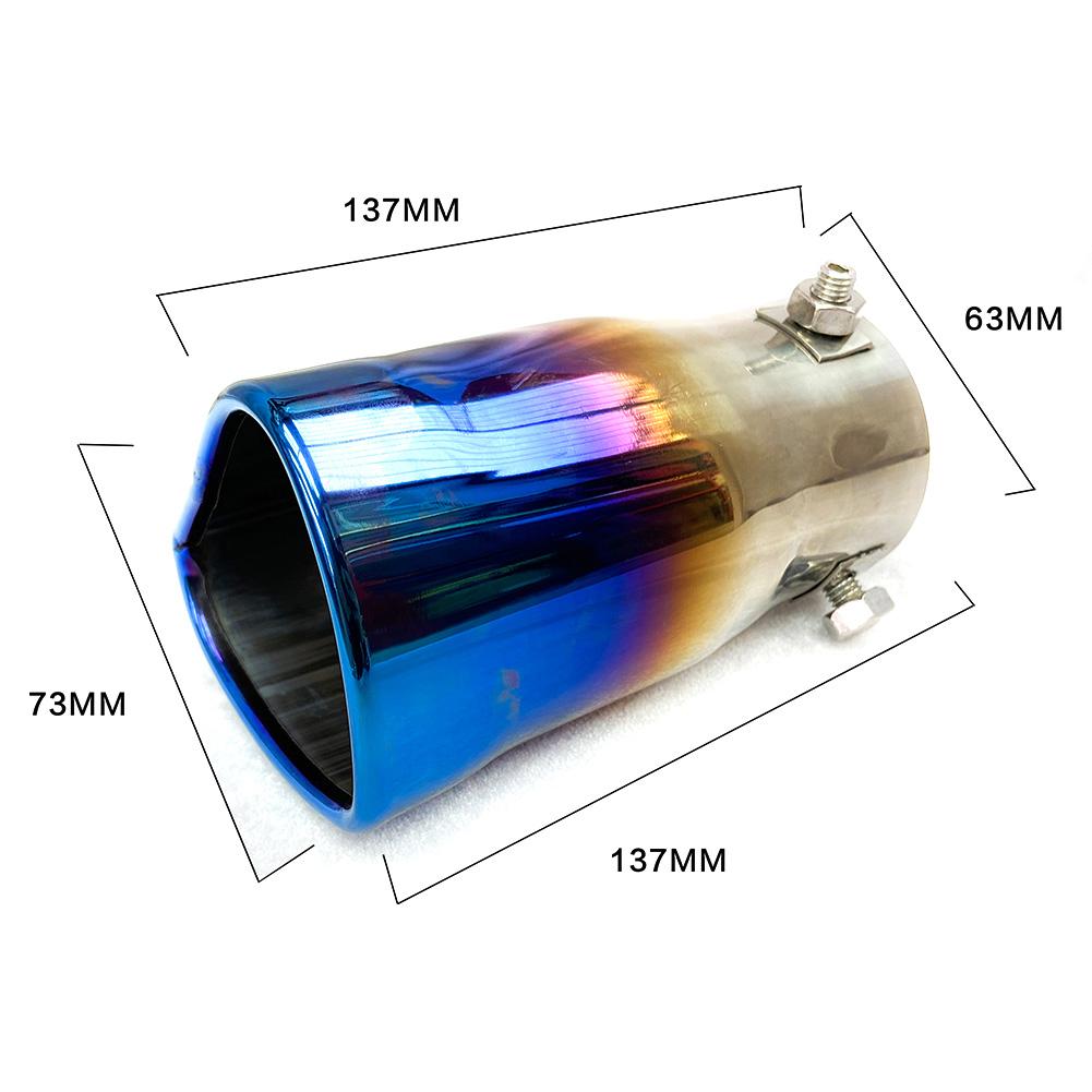 Автомобильный глушитель из нержавеющей стали, квадратный, круглый, изогнутый, с двумя выхлопными трубами, наконечник глушителя, наконечник трубы глушителя