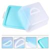 Food Trays Portable Cake Box Paper Cups Organizer with Lid Blue Cupcake Carrier Travel Boxes