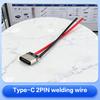 5 шт. USB Type-C 2P Кабель-разъем мама с проводом для пайки Для зарядки мобильного телефона