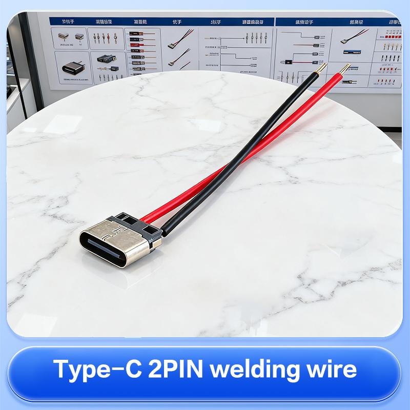 5 шт. USB Type-C 2P Кабель-разъем мама с проводом для пайки Для зарядки мобильного телефона