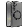 Чехол для Samsung Galaxy S24 с кольцом-подставкой, совместимый с MagSafe, задняя крышка из ПУ-кожи