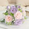 Сделай сам Имитация Пиона Цветок 5 Голов Реалистичный Цветочный Букет Свадебное Украшение